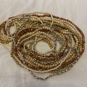 ⭐️ 3/$10 Price ⬇️ DROP! VINTAGE 1980s twista beads.  7 strands, Approx 17” drop